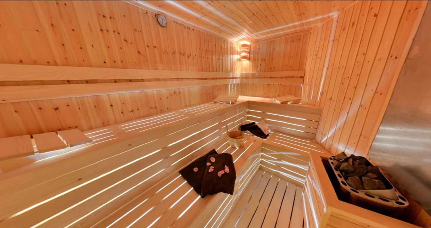 La sauna finlandese in legno della SPA